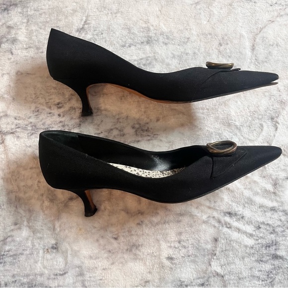 Vintage VTG 80s 90s Manolo Blahnik Kitten Pump Heels Women’s 10 - Picture 6 of 9